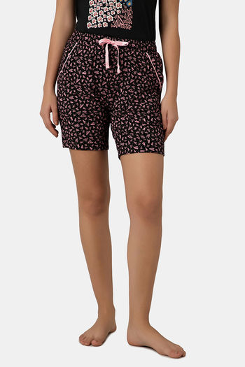 Amante Cotton Elastane Shorts - Polka Heart Print Buy Amante Cotton Elastane Shorts - Polka Heart Print